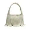 Bolsa Pequeña Cuadrada con Borlas Transfronteriza 2026 Elegante para Niños Bolso Casual de Hombro Único Estilo Coreano Retro Otoño Invierno Estético