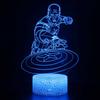 Luminária de Mesa 3D Colorida Touch Cruzada Dedicada Marvel Vingadores Guardiões da Galáxia Lâmpada Presente Criativo