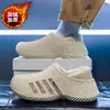 Pantuflas de algodón impermeables y forradas de polar para hombre, adecuadas para uso en interiores en invierno, que proporcionan calidez, agarre antideslizante y una suela suave y acolchada.; también disponible en una versión de suela gruesa para mujer