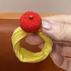 Nueva Diadema Colorida de Primavera y Verano, Diadema de Frutas Linda, Bola Elástica Alta para Coleta, Anillo de Toalla para el Cabello No Dañino, Accesorio para el Cabello