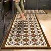 Tapetes de Chão de Terra de Diatomáceas Estilo Americano para Casa, Antiderrapantes e Resistentes à Sujeira, Conjunto de Duas Peças Longas, Tapetes de Cozinha Absorventes de Água e Óleo