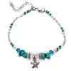 Europa e Estados Unidos pulseira de tornozeleira de contas de arroz de concha nova transfronteiriça pulseira de yoga tornozeleira pulseira praia pingente de estrela do mar contas de cristal de concha ornamentos para os pés