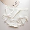 Ropa Interior de Algodón Japonés para Mujer Proteína de Seda de Morera Antibacteriana Tiro Bajo Cintura Media Encaje para Niña Talla Grande