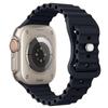 Adequado para Pulseira de Relógio Apple Marine Iwatchs10/Ultra3 Fivela Dupla Esportiva Silicone Pulseira de Relógio Modelo Novo da Amazon