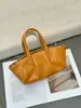Fornecimento Exclusivo Transfronteiriço de Bolsas Femininas de Couro Vegetal Enrugado Crystal, Bolsas de Luxo Tendência Outono e Inverno, Produtos de Nicho Coreanos
