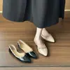 Colección nueva 2026 estilo francés: Mocasines de punta fina, color liso, suela plana, boca poco profunda, suela blanda, de charol con remaches