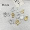 Grupo Lvsheng S925 - Colgante de plata de ley con diamantes, ideal para collar, pulsera, colgante pequeño, corona, mariposa, accesorios