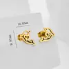 Pendientes de Acero Inoxidable Coreano con Dibujos Animados de Delfín Ballena Animal Pendientes de Moda Ins Geométricos Pendientes de Lujo Accesible con Forma de Corazón para Mujer