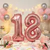 Globo rosa de 32 pulgadas con el número 1 para fiesta de primer cumpleaños, accesorios para fotos, venta al por mayor desde el fabricante