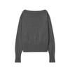 Exportación Transfronteriza Ropa de Mujer 2025 Estilo Europeo y Americano Cuello de Una Línea Suelto Color Sólido Jersey de Punto Top para Mujer M561318