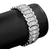 Pulseira de Flor de Carro Sólida Feita à Mão Banhada a Prata Temperamento Versão Larga Molde Invertido Pulseira de Flor de Carro Flor de Cerejeira Atacado