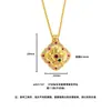 Collar colgante de flor de panal de abeja chapado en oro vietnamita, nueva cadena para la clavícula de diseño de lujo ligero estilo chino