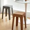 Taburete de Plástico Engrosado para Uso Doméstico, Extra Grueso, Moderno y Simple, Apilable, Cómodo para Estar Sentado Largo Tiempo, Taburete Alto Redondo, Banco