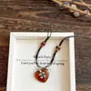 Colar Pingente Flor de Contas Estilo Étnico Novo Estilo Chinês Moda Retrô Elegante Corrente para Suéter Colar de Design de Nicho para Mulheres