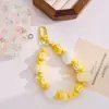 Cordão Colorido Criativo de Telefone com Contas Dopamina Contas Pintadas à Mão Pingente de Pelúcia Bolsa de Contas DIY Pingente de Chaveiro