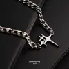 Collar Cruzado de Acero de Titanio con Estrella para Hombre, Moderno, Versátil, Accesorio de Moda, Nicho Europeo y Americano, Joyería Sencilla, Lujo Ligero