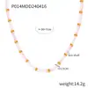 Estilo Francés Casual Versátil de Nicho Temperamento Elegante Conjunto de Joyería Suave Diseño con Cuentas de Concha Joyería de Acero de Titanio