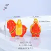 Puzuo Color Fuerte que Conserva el Color Esmalte Dorado Color Colgante de la Fortuna Collar Nuevo Estilo Chino Zodiaco Caballo Cadena para Suéter