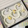Anillo de Intestino de Gato Gordo Pequeño de Dibujos Animados Banda de Goma de Queso Banda para el Cabello Pequeña de Cuero para Chicas Dulces Banda para el Cabello de Alta Elasticidad
