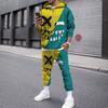 2023 comercio exterior 3D digital XX cara sonriente estampado traje sudadera estampado ropa deportiva para hombre