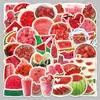 50 Peças de Adesivo Estilo Melancia Pintura Desenho Animado Verão Fruta Refrescante Grafite À Prova D'água Copo d'Água Celular Adesivo Guka