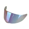 Casco de Motocicleta Negro con Lente Grande Color Té Negro con Recubrimiento Plateado, Accesorios Coloridos para Motocicleta para Montar, Unisex, Visión Nocturna, Transmite Luz