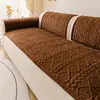 Exclusivo para ventas transfronterizas: Cojín de sofá de franela estilo crema, nuevo cojín de asiento de felpa engrosado para otoño e invierno 2026 con funda antideslizante
