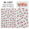 Pegatinas para Uñas de Fresa Cereza Dulces 5D en Relieve Tridimensional Frutas Frescas Pegatinas para Arte de Uñas DIY Accesorios Modelo Sl