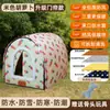 Caseta para Perros Casa para Mascotas de Exterior Cálida de Invierno Tienda Impermeable de Invierno Casa Cerrada para Perros Callejeros Exterior