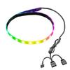 Tira de luz RGB de succión magnética COOLMOON 40cm barra de luz suave 5v ARGB Shengguang síncrona tira de luz de contaminación lumínica para chasis