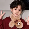2026 Novo Cachecol de Pelúcia Outono e Inverno para Crianças Família Pele de Coelho Sintética Cachecol Fofo de Bebê para Meninos e Meninas no Inverno