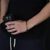 Pulsera de acero de titanio entrelazada, no se decolora, moda masculina, versátil para el uso diario, accesorio geométrico hip-hop moderno para mujer
