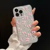 Funda Protectora Anticaída con Agujeros Finos y Lazo Rosa para iPhone 17 Funda para Teléfono Apple 18 Promax Funda Transparente de Flores