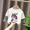 2026 Novas Roupas Infantis Meninos Roupas 100% Algodão Bebê Crianças Manga Longa Estação Primavera e Outono Tops para Meninos Camisetas Base