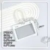 Porta-cartões transparente horizontal da moda para estudantes, cordão para crachá escolar, capa protetora para crachá, porta-cartão IC de comércio exterior no atacado