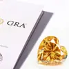 Piedras sueltas de moissanita en forma de corazón de colores en color D, rosa, amarillo, azul, rojo, gemas de moissanita accesorios para joyería al por mayor
