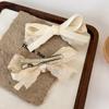 Horquilla vintage con encaje beige fresco bordado, estilo bosque, pinza lateral, pinza para el pelo rota, estilo pastoral bohemio, pinza de pico de pato