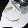 Novo Colar de Degraus de Bambu Estilo Chinês de Luxo Leve Nicho Cor Dourada Outono 2022 para Mulheres 18K