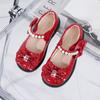 Zapatos de Cuero para Niñas Zapatos de Princesa Negros para Niños Zapatos de Estudiante Zapatos de Show Zapatos para Niños Zapatos Escolares Rojos Suela Blanda Zapatos Únicos