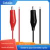 Venda por atacado grande single-head vermelho e preto crocodilo clip cobre puro teste cabo de alimentação grampo de carregamento com bainha fiação fio experimental