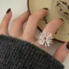 Anillos Retro de Servicio Pesado para Mujer de Verano, Nicho de Lujo Ligero con un Toque de Alta Gama, Anillos Versátiles Ins-Style que No se Desvanecen, Anillos Ajustables de Moda