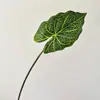 Hojas de cala impresas en 3D, hojas de taro coloridas, plantas verdes artificiales, arreglos florales de jardín estilo Monet para DIY, flores artificiales, suministro transfronterizo
