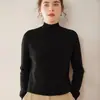 26 Estilos Nuevos de Suéteres de Cachemira para Mujer con Cuello Semi-Alto, Tejido de Punto Grueso de Siete Agujas, Raglán, Doble Hilo, Corte Holgado, Capa Base