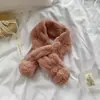 Bufanda Suave y Esponjosa de Alta Calidad, Bufanda de Bola Cruzada de Piel Sintética de Invierno, Cuello de Piel Cálido Estilo Ins de Piel Sintética de Conejo