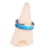 Anillo Nuevo Europeo y Americano de Oro Tungsteno 8mm de Ancho Incrustado con Papel Ópalo Joyería de Acero Tungsteno Pareja Oro Tungsteno Venta Caliente