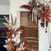 Cor de café de outono estilo retrô materiais florais materiais florais de casamento móveis macios atmosfera de outono adereços de casamento decorações flores artificiais