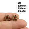 Hebilla de Conexión Doble para Oreja Doble de Anillo Doble de Bronce Pulsera de Cuerda Roja Tejida a Mano Material para Joyería Accesorios Materiales para Accesorios de Bricolaje Venta al por Mayor