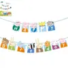 Banderín de Letras Feliz Cumpleaños de Dibujos Animados Banderín de Tirar Decoración Temática para Fiesta de Cumpleaños Infantil Suministros Fabricante Lote