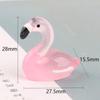 Accesorios de resina luminosa al por mayor, minimodelo de cisne tridimensional 3D, juguete, flamenco, muñeca de patio de juegos, máquina de regalo