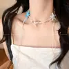 [Paraíso de Estrellas de Mar] Collar Creativo DIY de Perlas y Estrellas de Mar Cadena de Clavícula de Nicho para Tomar Fotos en Viajes de Verano a la Costa para Mujeres